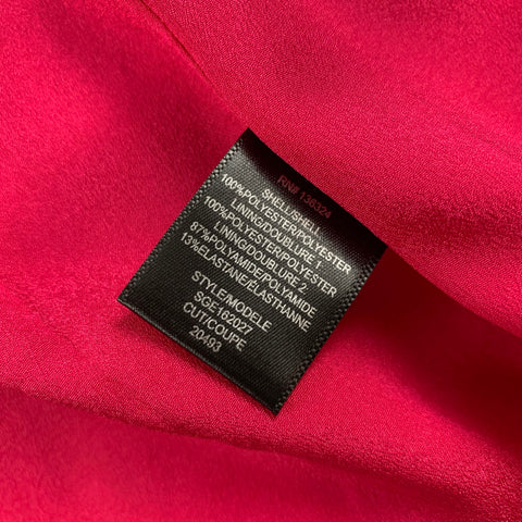 HALSTON HERITAGE Size 0 Pink Polyester Side Slit Strapless Dress