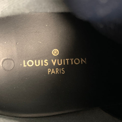 LOUIS VUITTON Talla 6.5 Botas Metropolis Ranger de cuero con parches negros