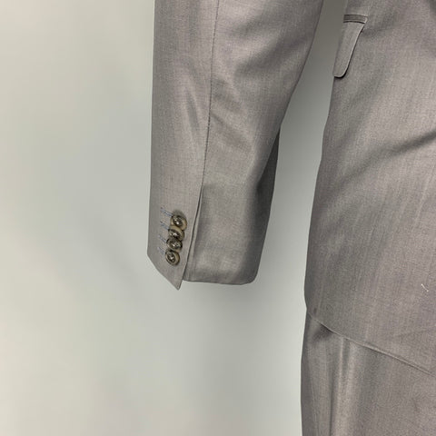 CALVIN KLEIN COLLECTION Size 38 Dark Gray Wool Notch Lapel Suit