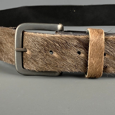 Leather Belt Size 36 Brown Textured Leather Belt