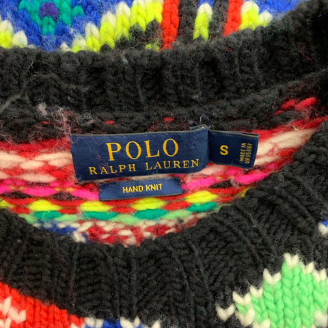 POLO by RALPH LAUREN Size S Multi-Color Merino Wool Chunky Knit Sweater