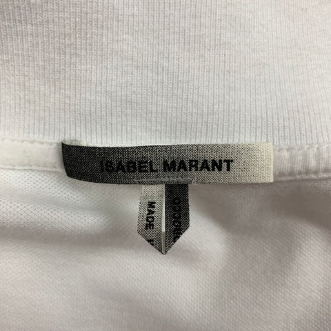 ISABEL MARANT Size S White Cotton Short Sleeve Polo