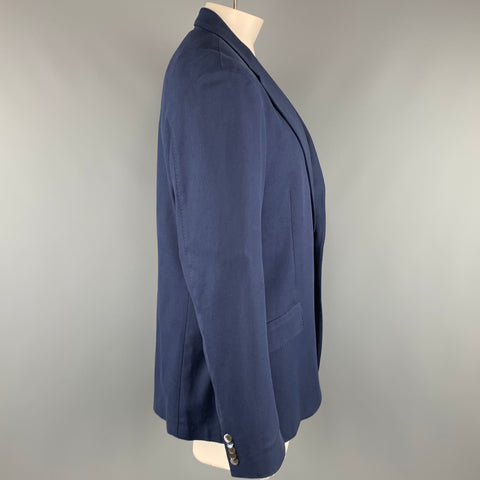PAUL SMITH Taille de poitrine 44 Manteau de sport tissé en coton / élasthanne à revers cranté
