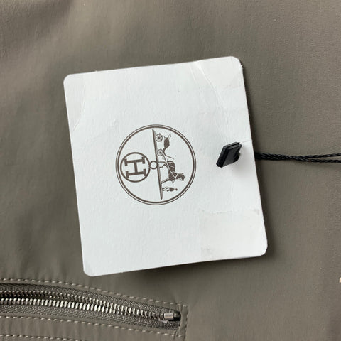 HERMES Size 40 Charcoal Reflective Tech 2H Hooded Jacket