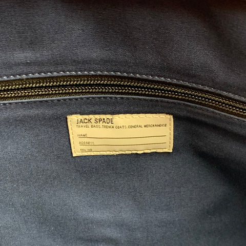 JACK SPADE Sac pour ordinateur portable en cuir grainé noir