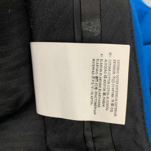 VERSACE COLLECTION Size 38 Royal Blue Cotton Notch Lapel Suit