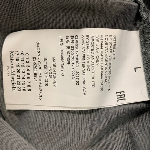 MAISON MARGIELA Size L Grey Cotton Short Sleeve T-shirt