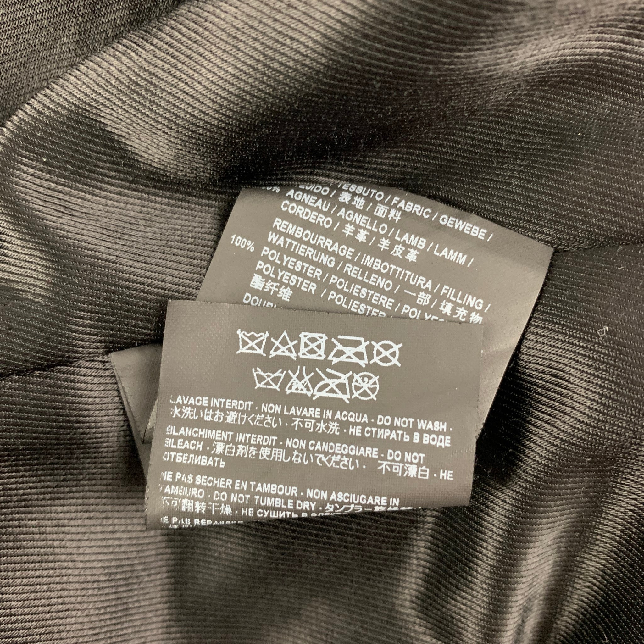SAINT LAURENT Size 4 Black Lamb Skin Leather Biker Jacket – Sui