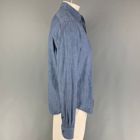 TAYLOR STITCH Size XL Navy Cotton Button Down Long Sleeve Shirt