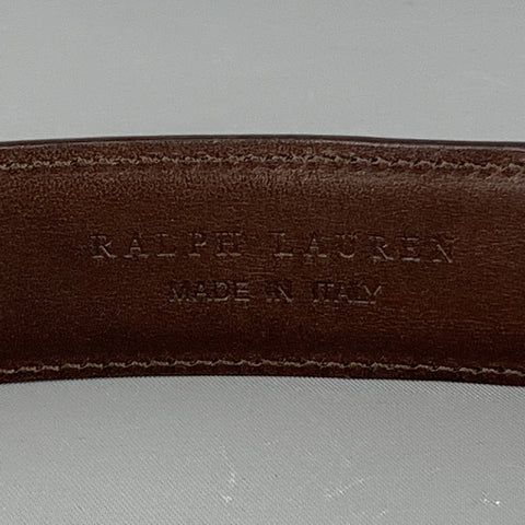 RALPH LAUREN Solid Size 32 Brown Leather Belt