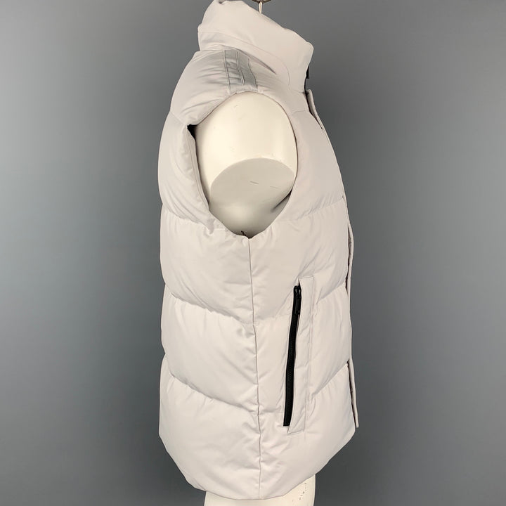 BOGNER Size 40 Light Gray Quilted Polyester / Polyamide Vest
