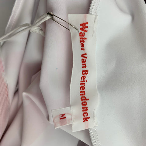 WALTER VAN BEIRENDONCK FW20 Size M White Red Graphic Nylon Jersey Bike Top