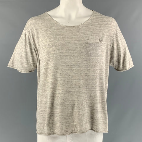CÉRÉMONIE D’OUVERTURE Taille XL T-shirt Gris Clair Heather Scoop Neck