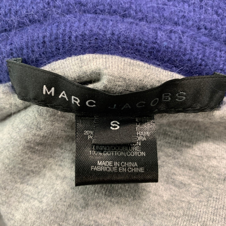 MARC JACOBS Size S Blue Lambswool Angora Textured Jacket