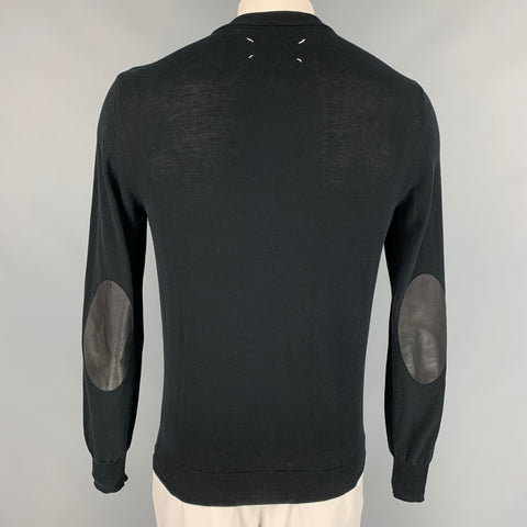 MAISON MARTIN MARGIELA Size L Black Cotton Buttoned Cardigan