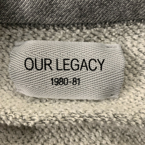 OUR LEGACY Size M Grey Heather Cotton Crew-Neck Sweatshirt