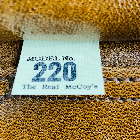 THE REAL MCCOY'S Size 40 Brown Leather Bomber Jacket