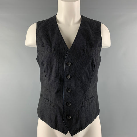 RRL by RALPH LAUREN Chaleco a rayas de algodón índigo talla 2