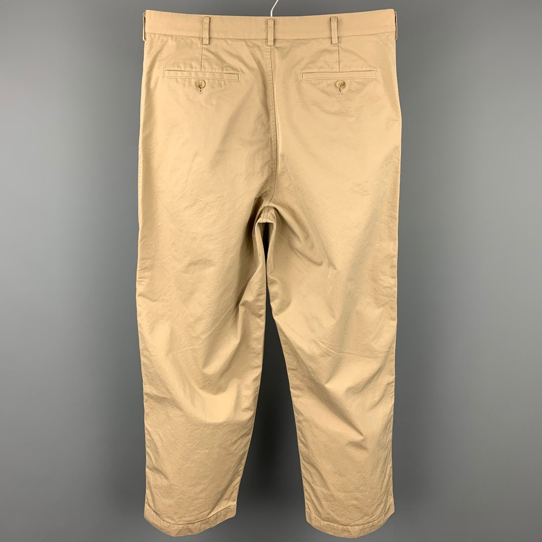 COMME des GARCONS HOMME Taille L Khaki Patchwork Cotton Zip Fly Casual Pants