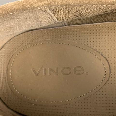 VINCE Size 8 Beige Taupe Suede Slippers Loafers