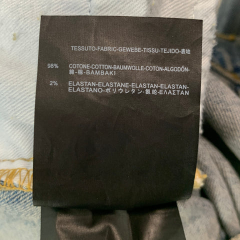 SAINT LAURENT Size 32 Light Blue Washed Denim Slim Jeans