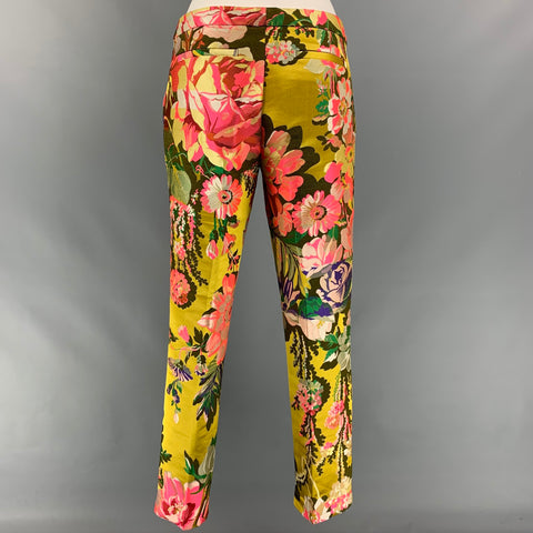DRIES VAN NOTEN x CHRISTIAN LACROIX SS 20 Size 4 Multi-Color Floral Jacquard Polyester Blend Pants Suit