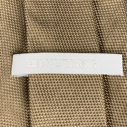 HELMUT LANG Cream Taupe Textured Silk Tie