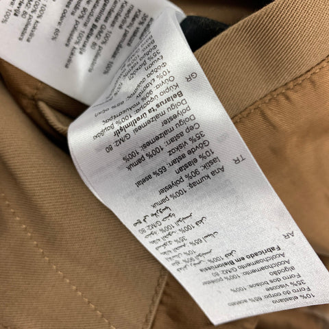 SANDRO Size S Tan Cotton Zip & Buttons Jacket