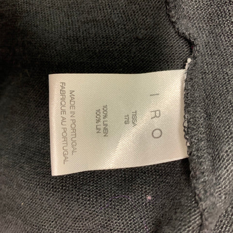 IRO Tissa Taille XS Débardeur sans manches en lin blanc uni