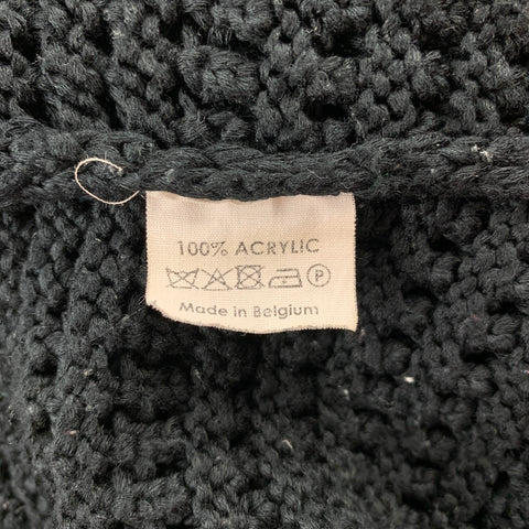 DRIES VAN NOTEN Size S Black Knitted Cotton Crew-Neck Vest