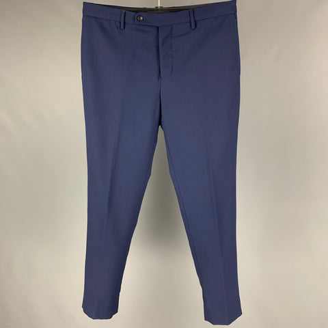 ADAM KIMMEL Size L Navy Wool Flat Front Dress Pants