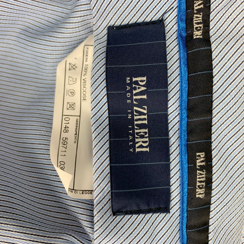 PAL ZILERI Size 36 Navy Wool Flat Front Dress Pants