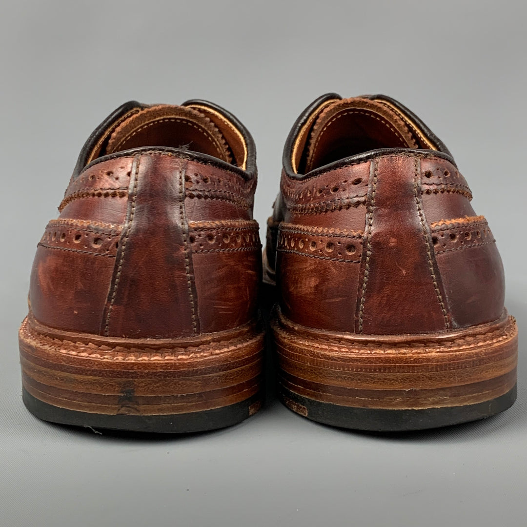 ALDEN -97878-  Size 11 Brown Leather Wingtip Lace Up Shoes