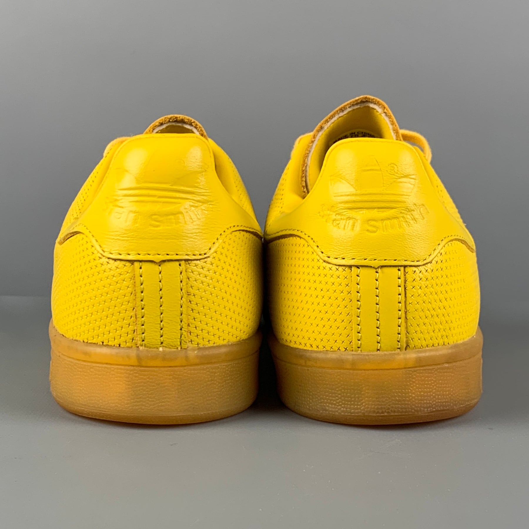 Adidas Stan Smith White And Yellow Low Top Sneaker Men’s Size 8.5 Women main image 3