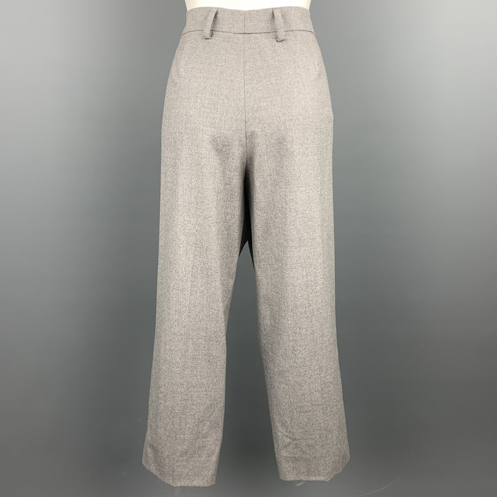 GIORGIO ARMANI Talla 16 Pantalón de vestir de mezcla de lana virgen gris
