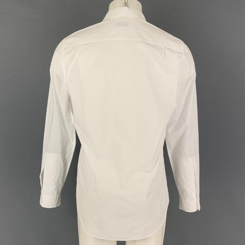 PRESIDENT's Size M White Cotton Button Up Long Sleeve Shirt