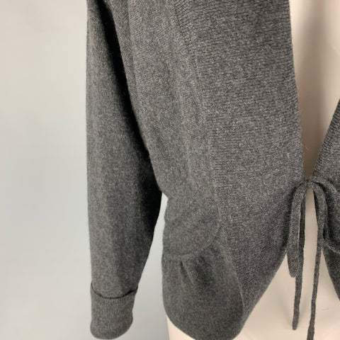 AUTUMN  CASHMERE Size S Grey Cashmere Shawl Collar Cardigan
