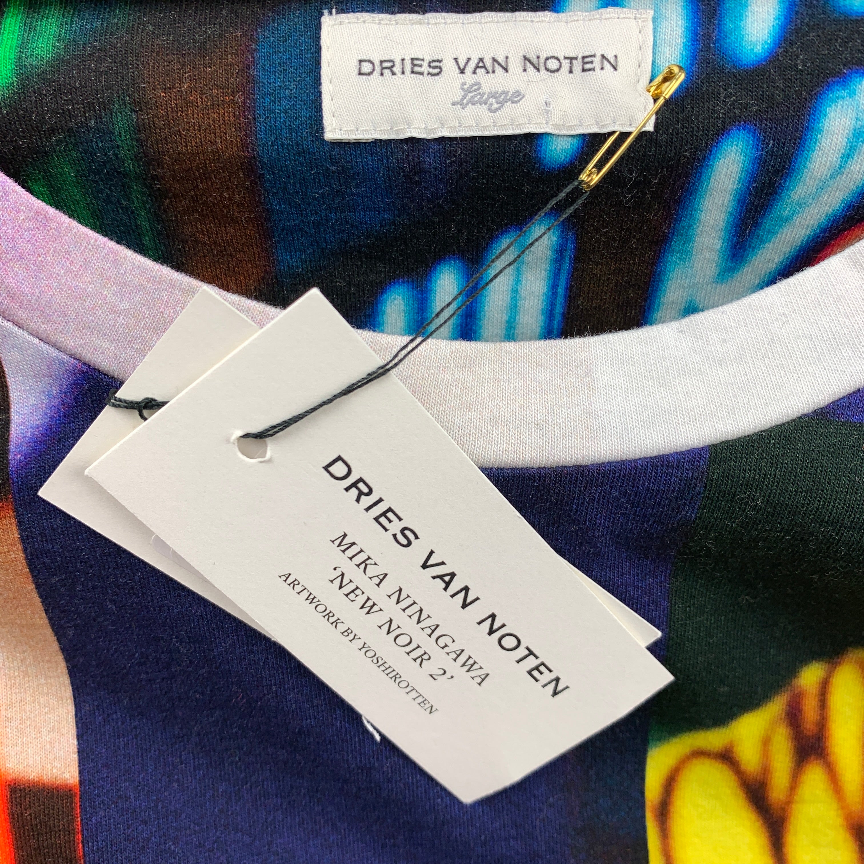 DRIES VAN NOTEN x MIKA NINAGAWA S/S 20 Size L Multi-Color Graphic