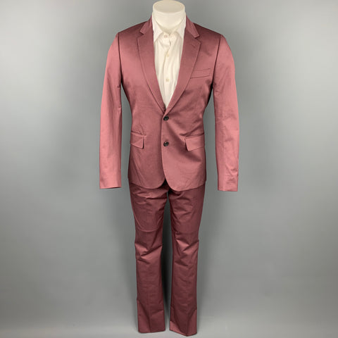PAUL SMITH Size 38 Mauve Cotton Notch Lapel Suit