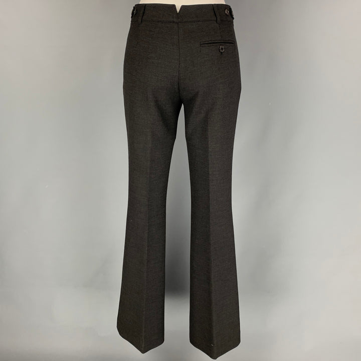 BURBERRY LONDON Size 4 Charcoal Polyester Blend Flared Dress Pants