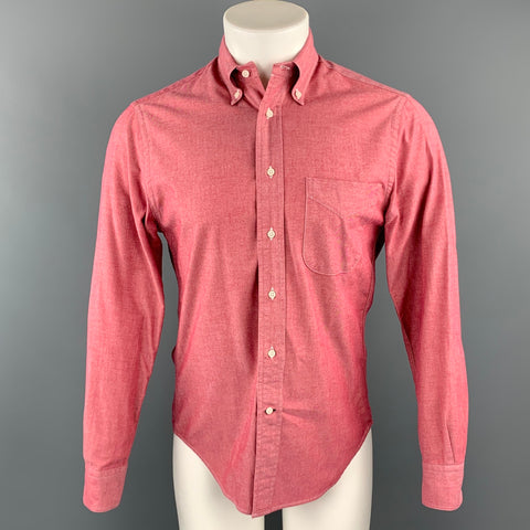 GITMAN VINTAGE Size S Red Heather Cotton Button Down Long Sleeve Shirt