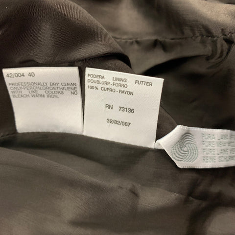 MAX MARA Taille 6 Blazer veste à chevrons en laine marron et beige