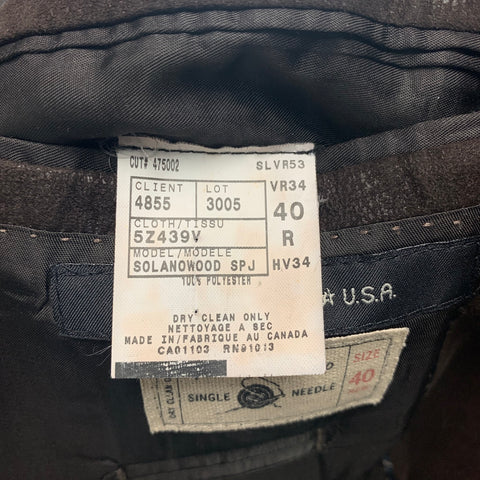 JOHN VARVATOS Size 40 Brown Polyester Single Breasted Jacket