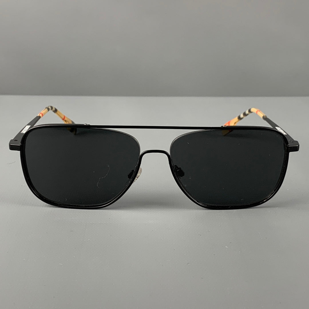 Burberry Black Metal Aviator Sunglasses s-l400.jpg main image 4