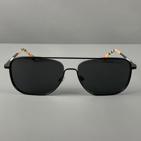 BURBERRY Lunettes de soleil en métal noir