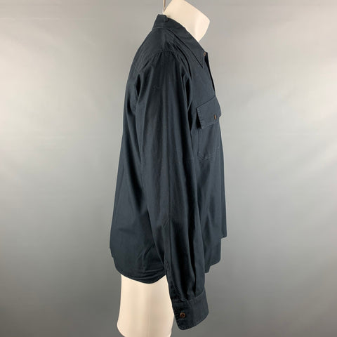 CHIMALA Taille M Chemise à manches longues en coton marine