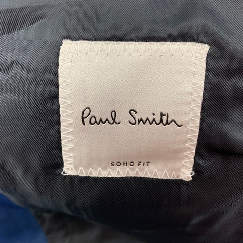PAUL SMITH Size 42 Regular Blue Wool Notch Lapel Suit