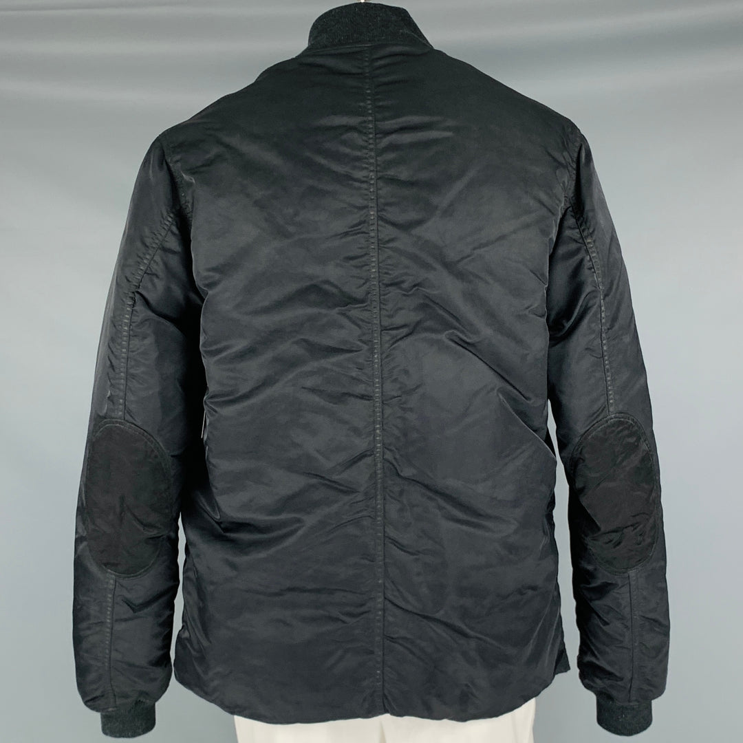VISVIM Taille L -Doudoune Corps- Manteau boutonné en nylon noir