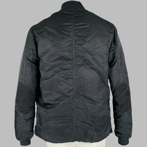 VISVIM Size L -Corps Down Jacket- Black Nylon Buttoned Coat