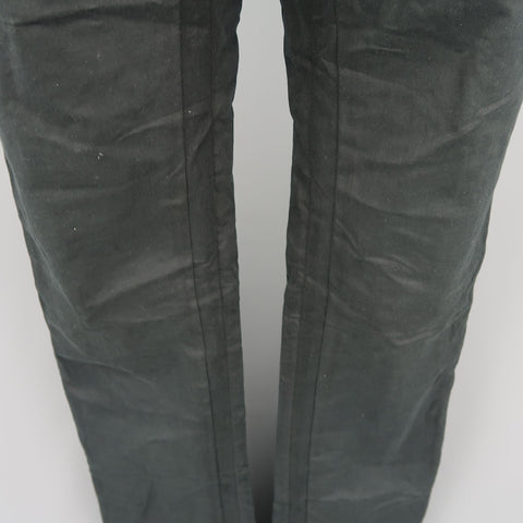 NICE COLLECTIVE Size 32 Black Solid Cotton Chino Pants